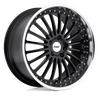 Silverstone - Cast Aluminum, Gloss Black With Mirror Cut Lip, 17X8, 5X120, 20mm, 195338043024