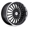 Silverstone - Cast Aluminum, Gloss Black With Mirror Cut Lip, 17X8, 5X110, 40mm, 195338043123