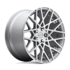 R110 BLQ - 18in, Cast Aluminum, Gloss Silver Machined, 18X8.5, 5X100, 35mm, 885463889382, 885463889382
