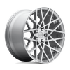 R110 BLQ - 19in, Cast Aluminum, Gloss Silver Machined, 19X8.5, 5X112, 35mm, 194933088836, 194933088836