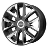 Takedown - 22in, Cast Aluminum, Satin Black W/ Chrome Inserts, 22X9.5, 6X135/5.5, 30mm, 885463274393, 885463274393