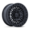 Aztec - 17in, Cast Aluminum, Matte Black W/ Gloss Black Lip, 17X8.5, 5X5.0, 0mm, 194933384167, 194933384167