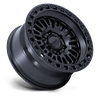 Aztec - 17in, Cast Aluminum, Matte Black W/ Gloss Black Lip, 17X8.5, 6X4.5, 25mm, 194933409679, 194933409679