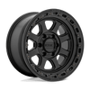 Chase - 18in, Cast Aluminum, Satin Black W/ Gloss Black Lip, 18X9, 8X6.5, 0mm, 194933217540, 194933217540