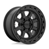 Chase - 17in, Cast Aluminum, Satin Black W/ Gloss Black Lip, 17X9, 5X5.0, 0mm, 194933102297, 194933102297