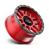 Mesa - 18in, Cast Aluminum, Candy Red W/ Black Lip, 18X9, 6X5.5, 18mm, 194933056866, 194933056866