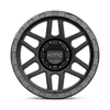 Mesa - 17in, Cast Aluminum, Satin Black W/ Gloss Black Lip, 17X9, 8X170, -12mm, 885463816906, 885463816906
