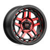Recon - 18in, Cast Aluminum, Gloss Black Mach W/ Red Tint, 18X8.5, 5X5.0, 0mm, 194933005888, 194933005888