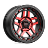 Recon - 18in, Cast Aluminum, Gloss Black Mach W/ Red Tint, 18X8.5, 5X5.0, 0mm, 194933005888, 194933005888