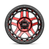 Recon - 18in, Cast Aluminum, Gloss Black Mach W/ Red Tint, 18X8.5, 5X5.0, 0mm, 194933005888, 194933005888