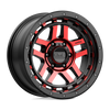 Recon - 18in, Cast Aluminum, Gloss Black Mach W/ Red Tint, 18X8.5, 6X5.5, 0mm, 194933005758, 194933005758