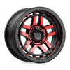Recon - 18in, Cast Aluminum, Gloss Black Mach W/ Red Tint, 18X8.5, 6X5.5, 0mm, 194933005758, 194933005758