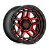 Recon - 17in, Cast Aluminum, Gloss Black Mach W/ Red Tint, 17X9, 5X5.0, -12mm, 194933005963, 194933005963