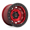 Tank Beadlock - 17in, Cast Aluminum, Candy Red, 17X9, 5X5.0, -15mm, 194933077823, 194933077823