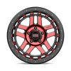 Recon - 17in, Cast Aluminum, Gloss Black Mach W/ Red Tint, 17X8.5, 5X5.0, 18mm, 194933018628, 194933018628