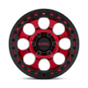 Riot Beadlock - 17in, Cast Aluminum, Candy Red W/ Satin Black Ring, 17X8.5, 6X135, 0mm, 194933216246, 194933216246