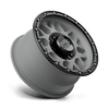 Grenade Off-Road - 17in, Cast Aluminum, Matte Gray W/ Matte Black Lip, 17X9, 8X180, 18mm, 194933008636, 194933008636