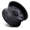 Darkstar - 20in, Cast Aluminum, Matte Gunmetal W/ Black Lip, 20X9, 6X4.5/5.5, 1mm, 194933310876,, 194933310876