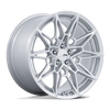 Stampede - 19in, Flow Formed Aluminum, Gloss Silver, 19X11, 5X4.5, 50mm, 194933443246, SAEJ2530, 194933443246