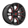 Rage - 20in, Cast Aluminum, Gloss Black Red Tinted Clear, 20X10, 5X5.0/5.5, -18mm, 885463922638,, 885463922638