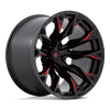 Flame - 20in, Cast Aluminum, Gloss Black Mill W/ Candy Red, 20X12, 5X5.0, -44mm, 194933188932,, 194933188932
