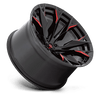 Flame - 22in, Cast Aluminum, Gloss Black Mill W/ Candy Red, 22X12, 5X5.0, -44mm, 194933188901,, 194933188901