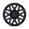 Flux - 22in, Cast Aluminum, Gloss Black Brush Fc Gray Dddt, 22X10, 8X180, -18mm, 194933350148, SAEJ2530, 194933350148