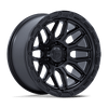 Surge - 17in, Cast Aluminum, Matte Black W/ Gloss Black Lip, 17X9, 6X5.5, -12mm, 194933384716, SAE J2530 JWL VIA, 194933384716