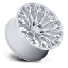 Trax - 20in, Cast Aluminum, Gloss Silver W/ Machined Face, 20X10, 8X180, -18mm, 194933392070, SAE J2530 JWL VIA, 194933392070