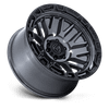 Rail - 20in, Cast Aluminum, Gloss Gunmetal W/ G-Blk Lip, 20X10, 6X5.5, -18mm, 194933403103, SAEJ2530, 194933403103