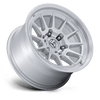Spur - 17in, Flow Formed Aluminum, Gloss Silver W/ Machined Face, 17X8.5, 6X5.5, 25mm, 194933429790, SAEJ2530, 194933429790