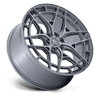 Adria - 24in, Flow Formed Aluminum, Platinum W/ Brushed Face, 24X10, 6X135, 30mm, 194933407644, SAEJ2530, 194933407644