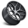Riviera - 20in, Flow Formed Aluminum, Gloss Black W/ Machined Face, 20X11, 5X120, 43mm, 194933429370, SAEJ2530, 194933429370