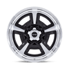 Marauder - 22in, Cast Aluminum, Gloss Black Mch W/ Dia-Cut Lip, 22X10, 5X4.75, 6mm, 194933361526, SAE J2530 JWL VIA, 194933361526