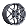 Rise - 20in, Cast Aluminum, Anthracite W/ Machined Face, 20X10.5, 5X4.5, 38mm, 194933388424, SAE J2530 JWL VIA, 194933388424