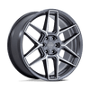 Rise - 20in, Cast Aluminum, Anthracite W/ Machined Face, 20X10.5, 5X4.5, 38mm, 194933388424, SAE J2530 JWL VIA, 194933388424