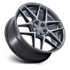 Rise - 20in, Cast Aluminum, Anthracite W/ Machined Face, 20X10.5, 5X4.5, 38mm, 194933388424, SAE J2530 JWL VIA, 194933388424