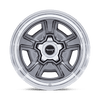 Marauder - 18in, Cast Aluminum, Anthracite W/ Diamond Cut Lip, 18X8, 5X5.0, 0mm, 194933361915, SAE J2530 JWL VIA, 194933361915