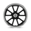 Draft - 18in, Flow Formed Aluminum, Gloss Black W/ Diamond Cut Lip, 18X8, 5X4.75, 0mm, 885463734309, SAEJ2530, 885463734309