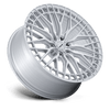 Genoa - 24in, Flow Formed Aluminum, Gloss Silver W/ Machined Face, 24X10, 6X5.5, 20mm, 194933442874, SAEJ2530, 194933442874