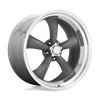 Classic Torq Thrust II - 22in, Cast Aluminum, Mag Gray W/ Machined Lip, 22X11, 5X5.0, 18mm, 194933022274, SAEJ2530, 194933022274