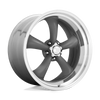 Classic Torq Thrust II - 15in, Cast Aluminum, Mag Gray W/ Machined Lip, 15X8, 5X4.75, 0mm, 885463078922, SAEJ2530, 885463078922