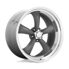 Classic Torq Thrust II - 15in, Cast Aluminum, Mag Gray W/ Machined Lip, 15X8, 5X4.75, -18mm, 885463078915, SAEJ2530, 885463078915