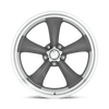 Classic Torq Thrust II - 15in, Cast Aluminum, Mag Gray W/ Machined Lip, 15X8, 5X4.75, -18mm, 885463078915, SAEJ2530, 885463078915