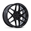 Rise - 22in, Cast Aluminum, Gloss Black, 22X9.5, 5X5.0, 30mm, 194933386048, SAE J2530 JWL VIA, 194933386048