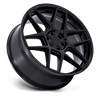Rise - 22in, Cast Aluminum, Gloss Black, 22X9.5, 5X5.0, 30mm, 194933386048, SAE J2530 JWL VIA, 194933386048