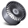 Serene - 22in, Flow Formed Aluminum, Gloss Titanium Brushed, 22X10, 5X130, 20mm, 194933373543, SAE J2530 JWL VIA, 194933373543