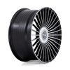 Serene - 22in, Flow Formed Aluminum, Gloss Black W/ Machined Face, 22X10.5, 5X112/120, 38mm, 194933373307, SAE J2530 JWL VIA, 194933373307