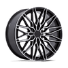 Calabria 6 - 22in, Cast Aluminum, Gloss Black W/ Machined, 22X9.5, 6X5.5, 19mm, 194933341269, SAE J2530 JWL VIA, 194933341269