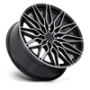 Calabria 6 - 24in, Cast Aluminum, Gloss Black W/ Machined, 24X10, 6X5.5, 20mm, 194933341245, SAE J2530 JWL VIA, 194933341245